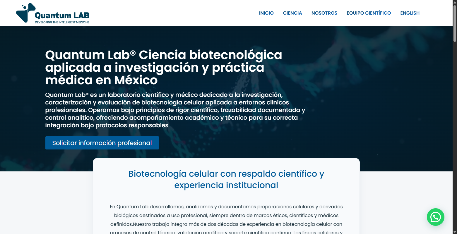 Captura del proyecto Quantum Lab